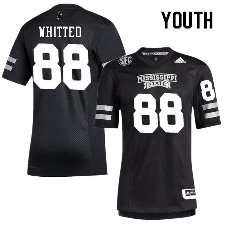 Youth #88 Jacorey Whitted Mississippi State Bulldogs College Football Jerseys Stitched-Black